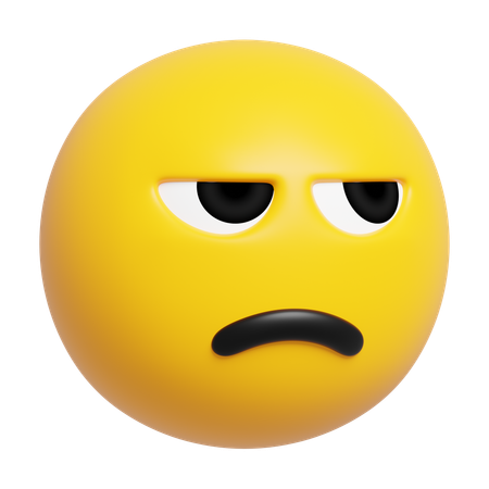 Unamused Face Emoji  3D Icon