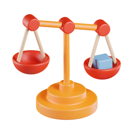 Unbalancing Scale  3D Icon