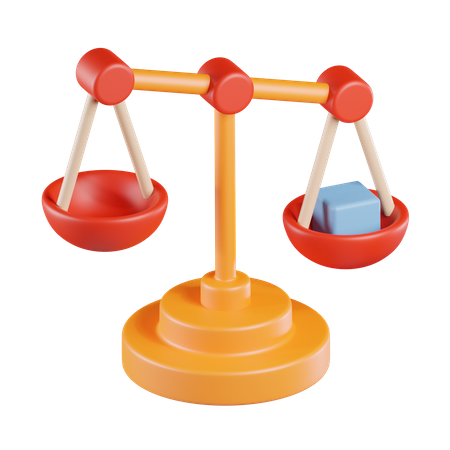 Unbalancing Scale  3D Icon