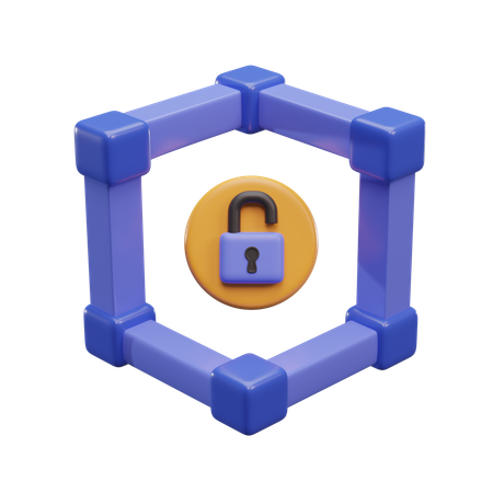 Unblock Blockchain  3D Icon
