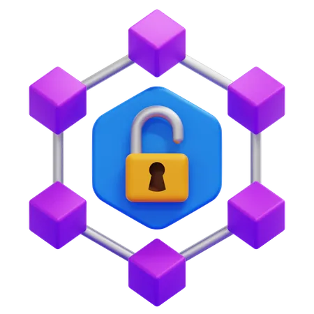 Unblock Blockchain  3D Icon