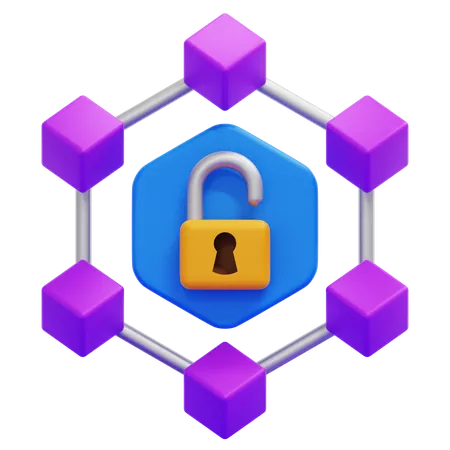 Unblock Blockchain  3D Icon