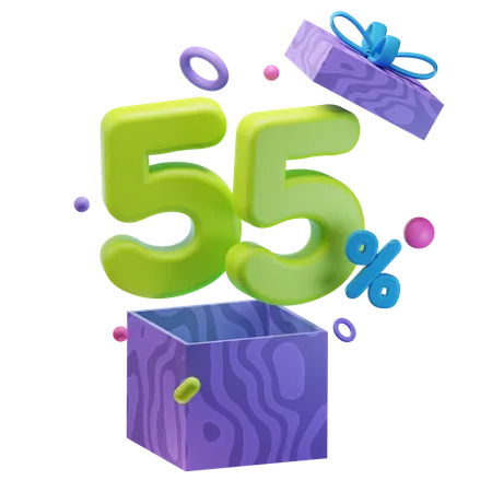 Unboxing 55 por ciento de descuento  3D Icon