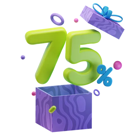 Unboxing 75 por ciento de descuento  3D Icon