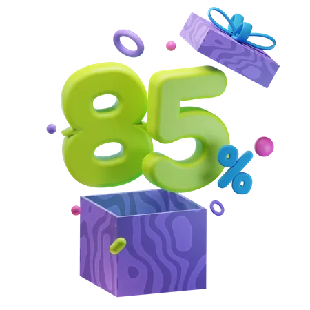 Unboxing 85 Percentage Discount  3D Icon