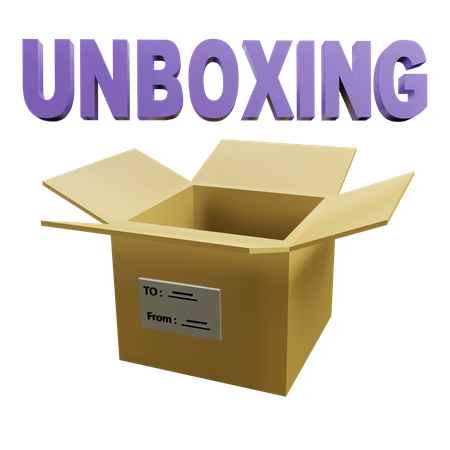 Unboxing  3D Icon