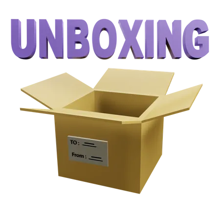 Unboxing  3D Icon