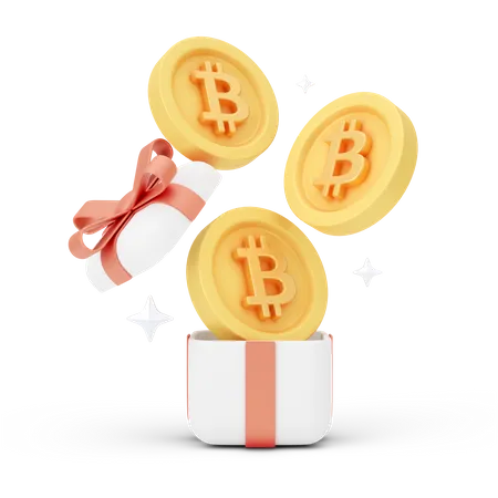 Unboxing Bitcoin  3D Icon