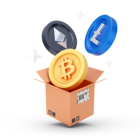 Unboxing Cryptocurrency 3D Icon