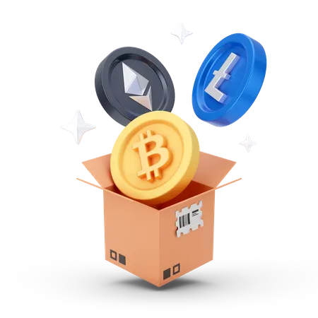 Unboxing Cryptocurrency  3D Icon