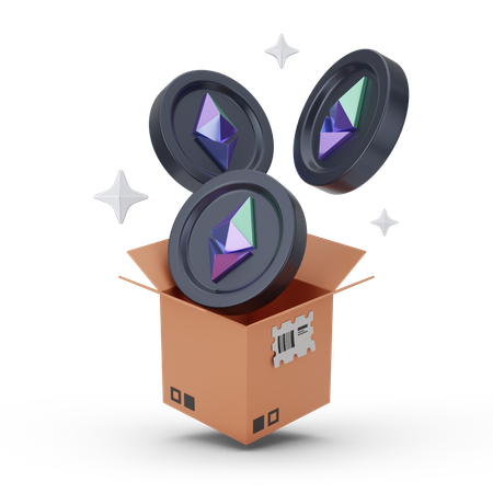 Unboxing Ethreum  3D Icon