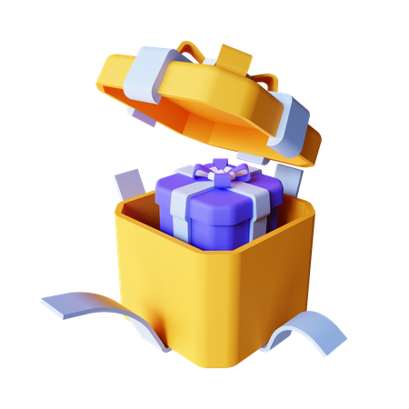 Unboxing Gift 3D Illustration