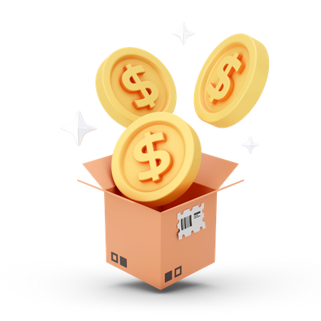 Unboxing Money  3D Icon