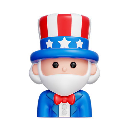 Uncle sam  3D Icon