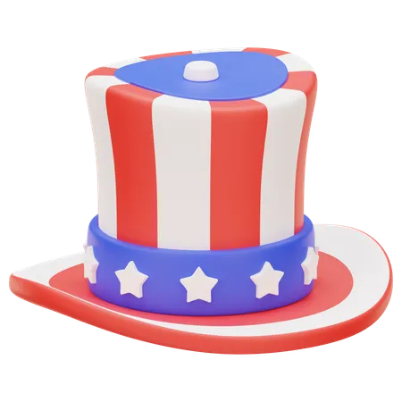 Uncle Sam American Hat  3D Icon