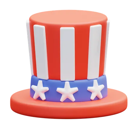 アンクルサムの帽子  3D Icon