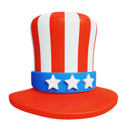 Uncle Sam Hat 3D Icon