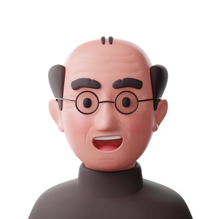 Uncle Small Brain Glasses  3D Icon