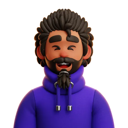 UNCLE WITH HOODIE  3D Icon