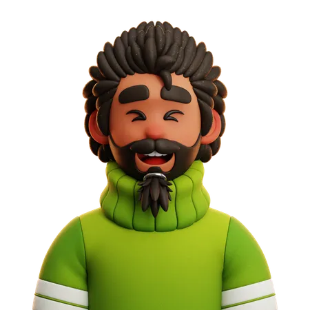 UNCLE WITH HOODIE  3D Icon