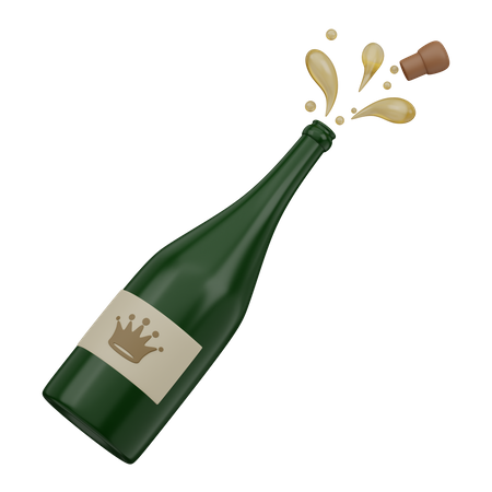 Uncork Champagne  3D Icon