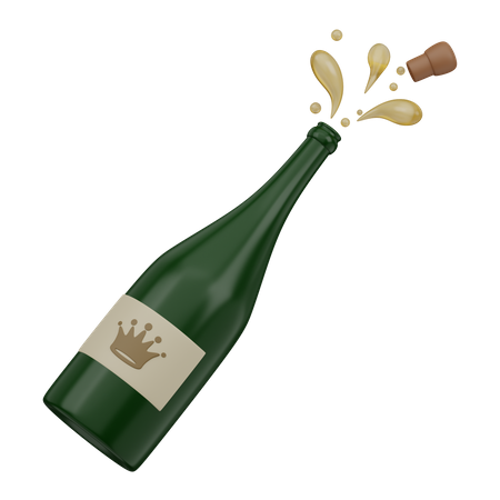Uncork Champagne  3D Icon