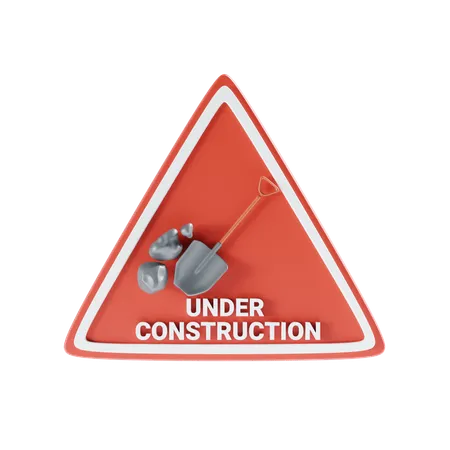 Under Construction Board 3 D Icon And Illustration 3D Icon