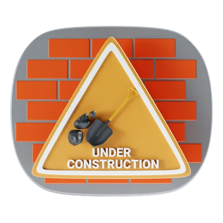 Under Construction Board 3 D Icon And Illustration 3D Icon