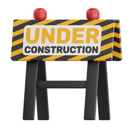 Under Construction Board  3D Icon