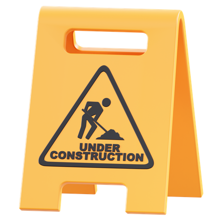 Under Construction Board  3D Icon