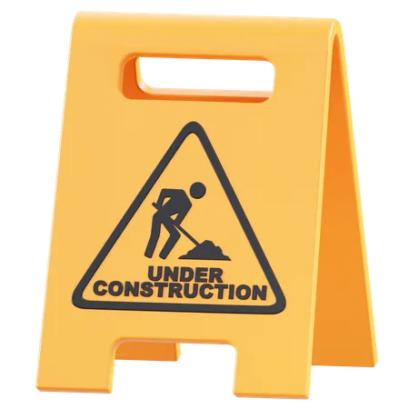 Under Construction Board  3D Icon