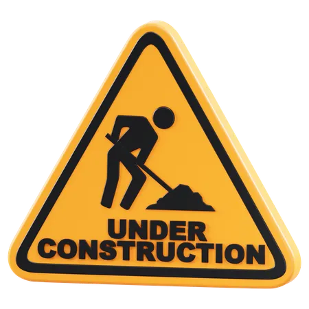 Under Construction Board  3D Icon