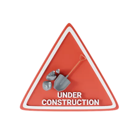 Under Construction Board  3D Icon