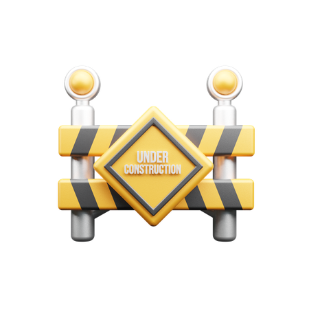 Under Construction Board  3D Icon