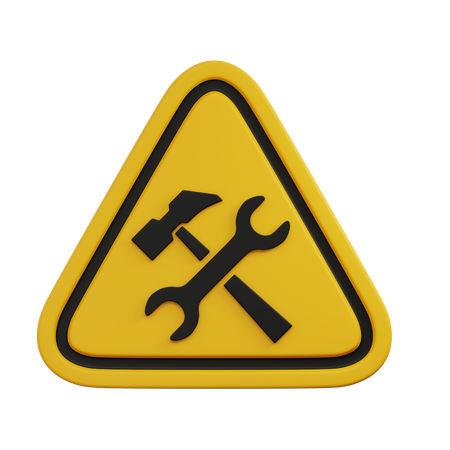 Under contruction sign  3D Icon