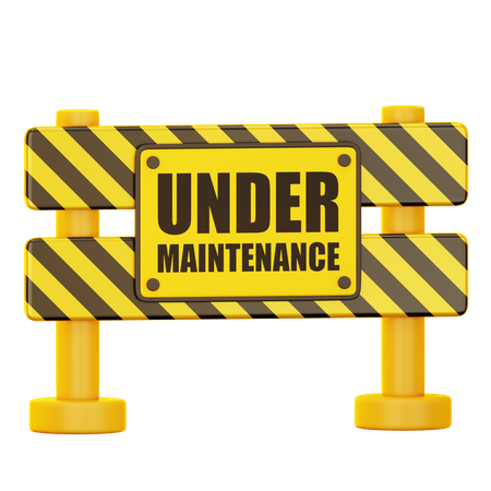 Under Maintenance Barrier  3D Icon