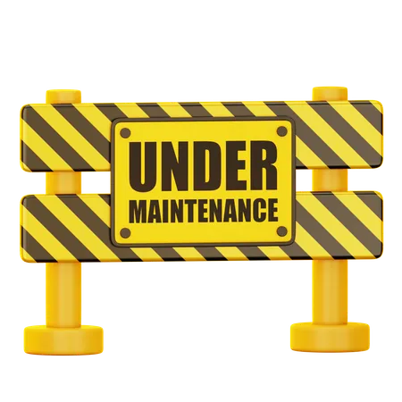 Under Maintenance Barrier  3D Icon