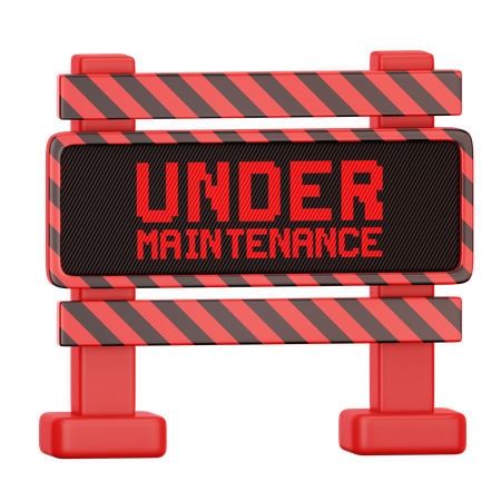 Under Maintenance Barrier  3D Icon