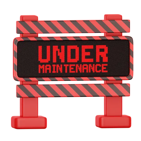 Under Maintenance Barrier  3D Icon