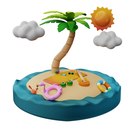 Under The Sun  3D Illustration