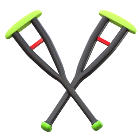 Underarm Crutches  3D Icon
