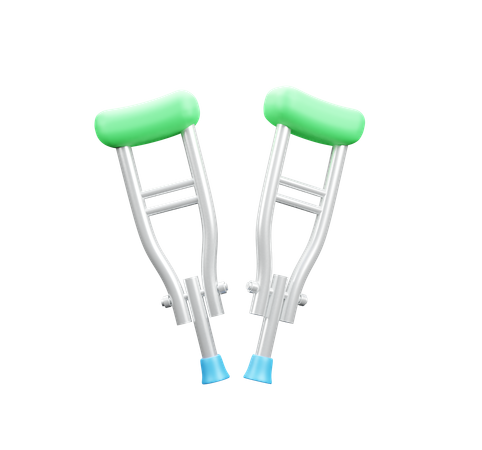 Underarm Crutches  3D Icon