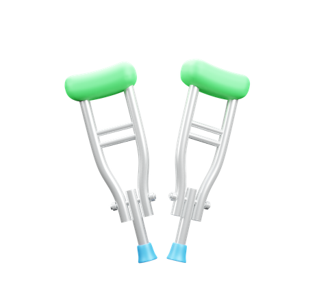 Underarm Crutches  3D Icon