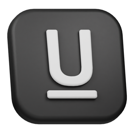 Underline  3D Icon