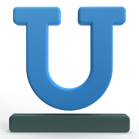 Underline Tool  3D Icon