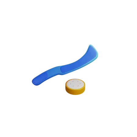 Underwater Hockey Hockey Stick And Puck 3 D Render Icon 3D Icon