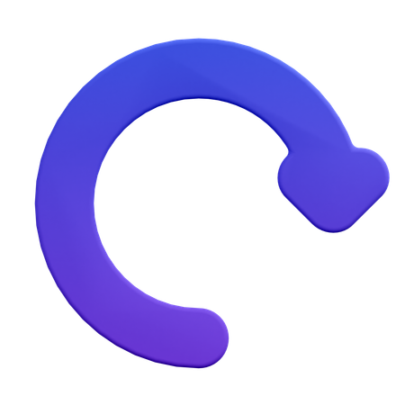 Undo Counter Clockwise Arrow  3D Icon
