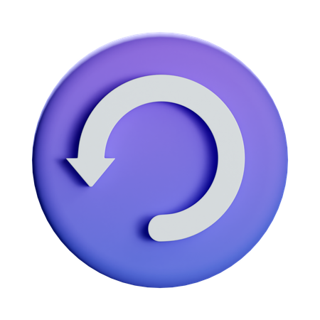 Undo Rotate  3D Icon