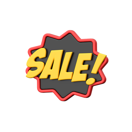 Une bannière de vente qui attire l'attention.  3D Icon