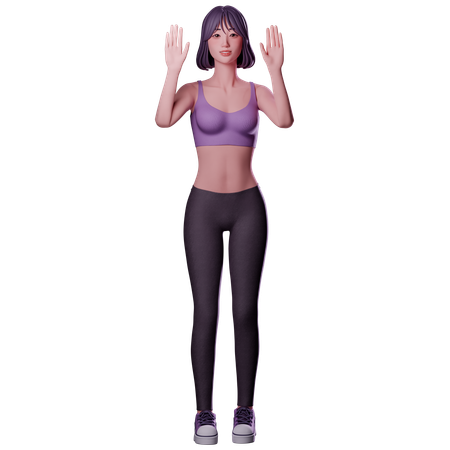 Une fille donne sa bénédiction 3D Icon
